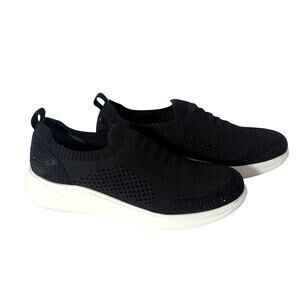 LifeStride x Bzees Black Rhinestone Slip-On Sneakers